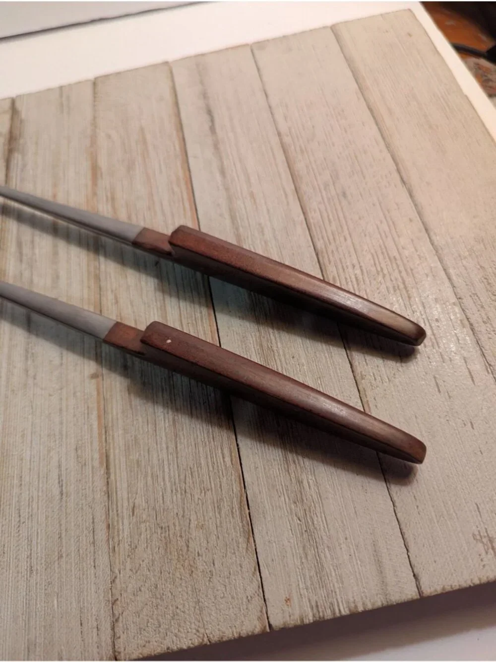 EKCO Eterna Canoe Muffin Stainless Salad Serving Set Japan Mid Century Vintage